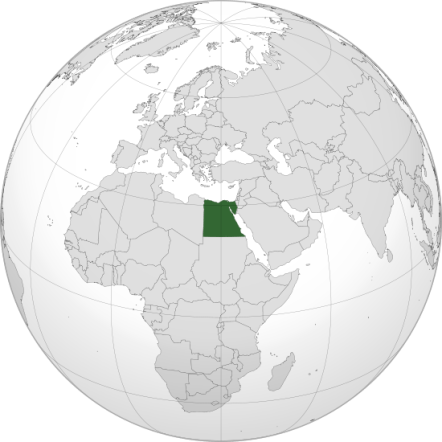 Location of Egypt, courtesy of Wikimedia commons.