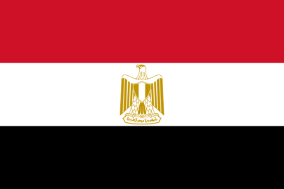 Flag of Egypt, courtesy of Wikimedia commons.