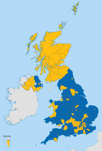 EU Referendum Results Map, courtesy of Wikimedia Commons.